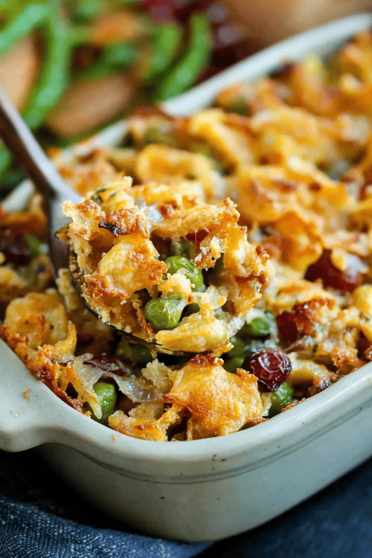 Creamy Cheesy Green Bean Casserole