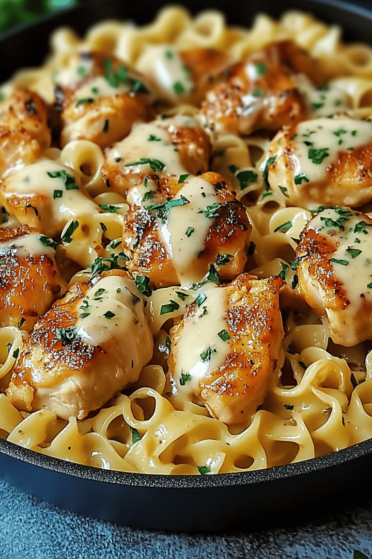 One-pan chicken noodles