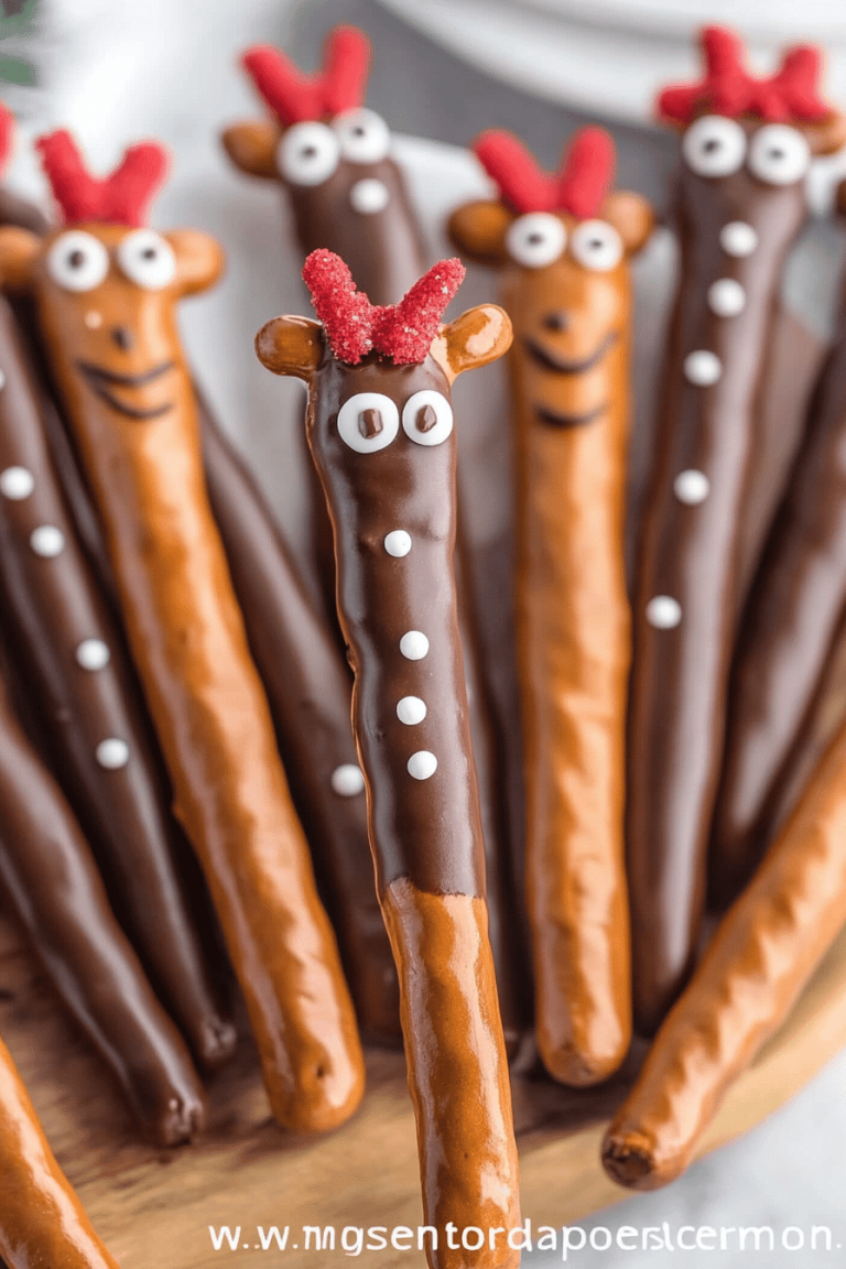 reindeer pretzel rods