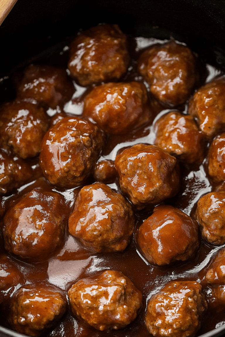 Slow Cooker Salisbury Steak Meatballs