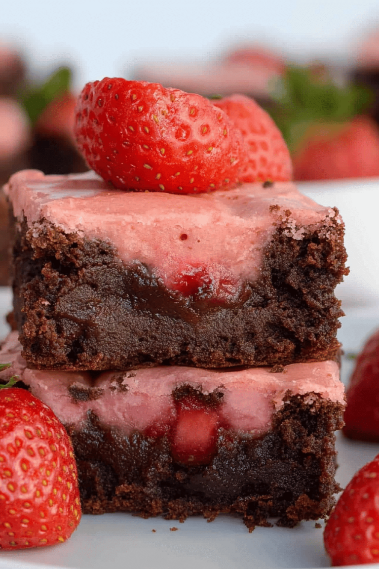 strawberry brownies