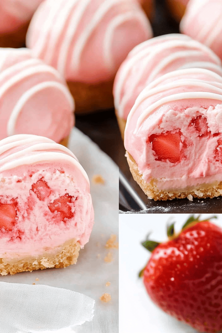 Strawberry swirl cheesecake