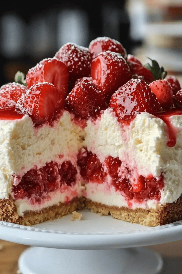 strawberry cheesecake dump cake