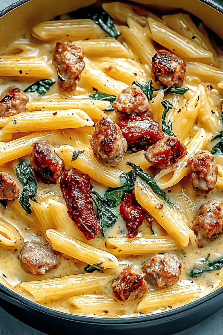 Tuscan sausage pasta