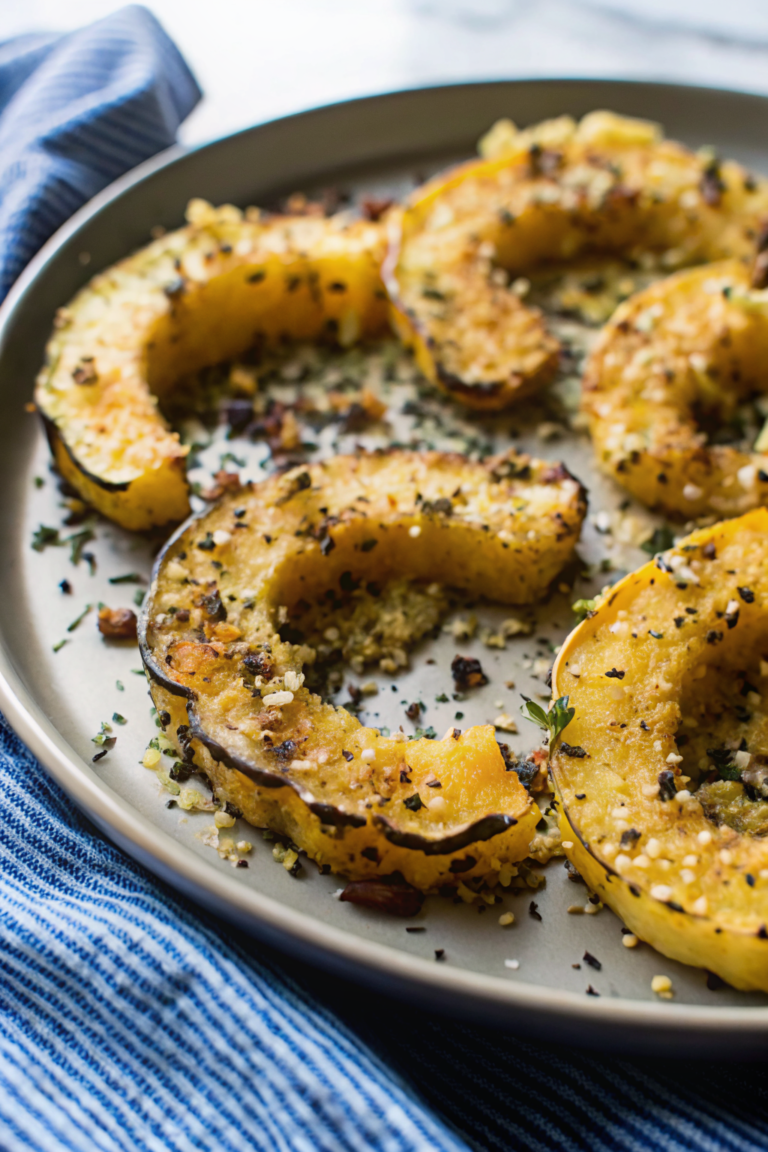 Parmesan Crusted Delicata Squash